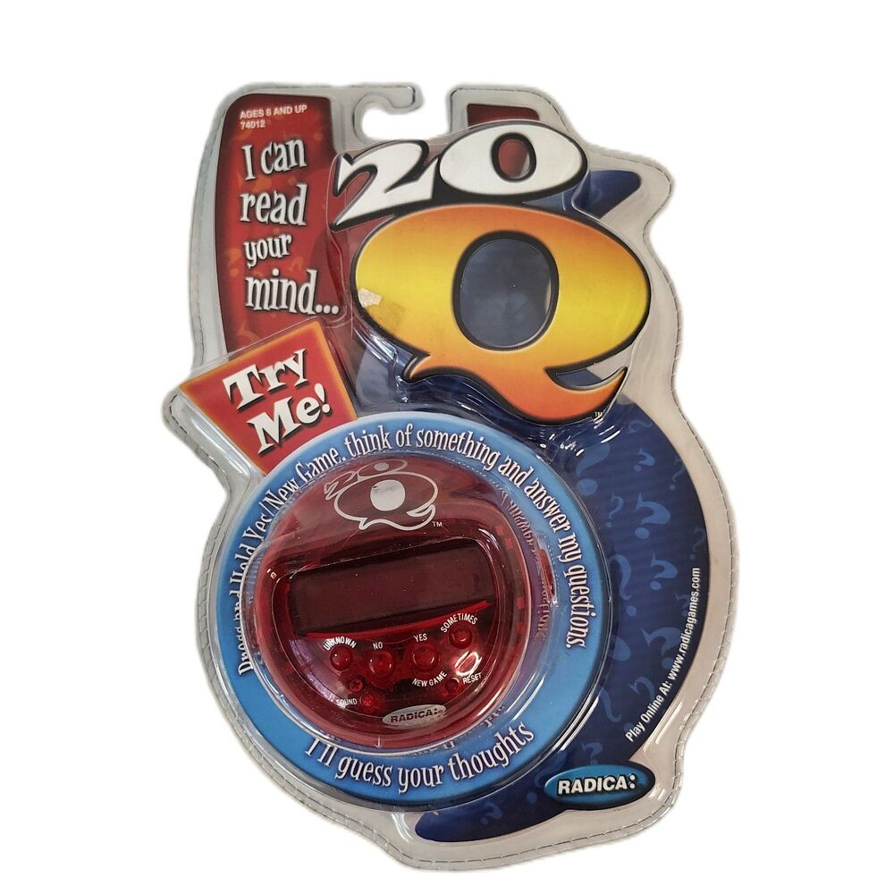 NEW! VTG Radica 20Q Electronic Handheld Game 2003 Red Mind Reader Tested Works